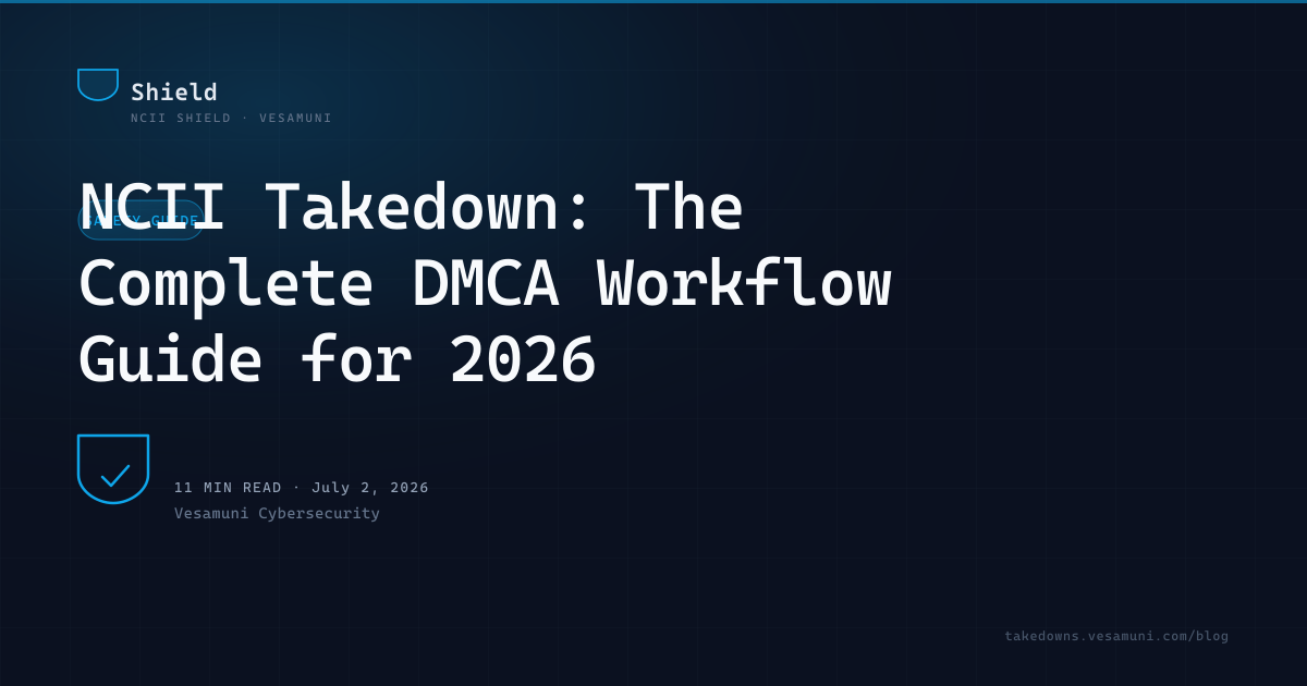 NCII Takedown: The Complete DMCA Workflow Guide for 2026